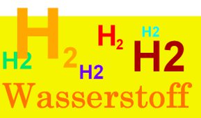 Wasserstoffsymbol H2