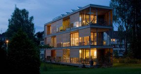 Wohnhaus Liebefeld, Halle 58 Architekten, Nachtansicht