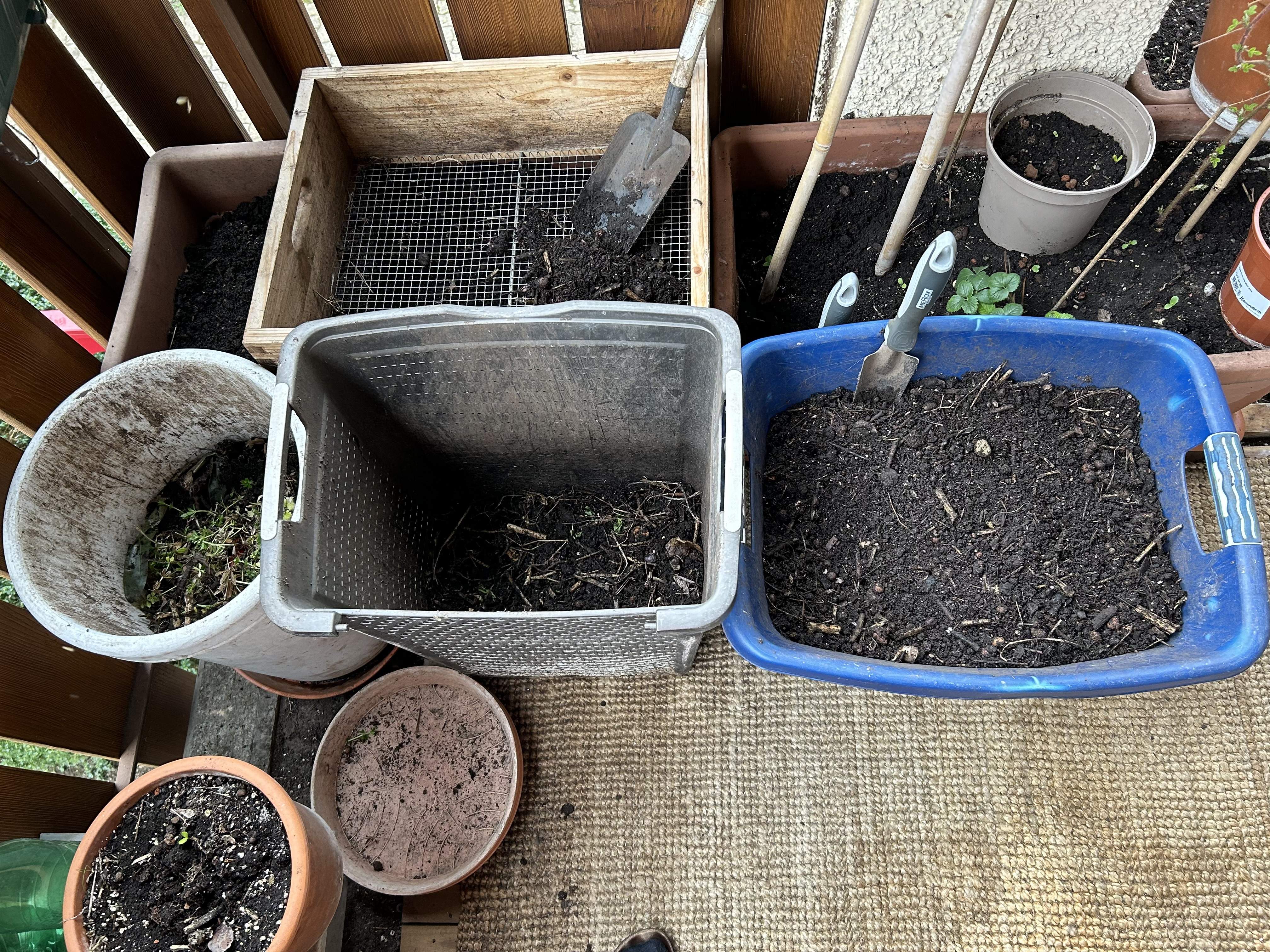 3-Schritt Kompostierung auf dem Balkon